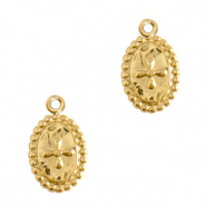 Breloques en acier Inox croix Doré