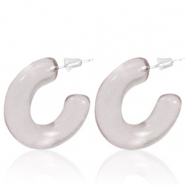 Boucles d'oreilles tendance cr&eacute;oles Taupe