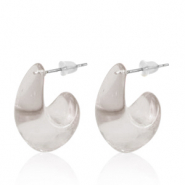 Boucles d'oreilles tendance cr&eacute;oles Taupe