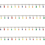 Apprêts en acier inox chaîne maille jaseron clou Argenté-multicolore