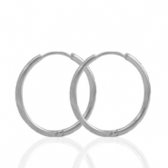 Boucles d'oreilles en acier inox créoles 19mm Argenté