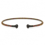 Bijoux C.U.S® bracelet jonc Marron-argenté anthracite