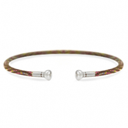 Bijoux C.U.S® bracelet jonc Marron-argenté