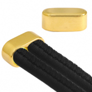 Embouts en m&eacute;tal DQ double &Oslash;10mm Dor&eacute; (sans nickel)