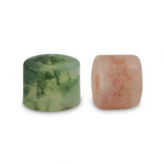 Pierres naturelles Calcédoine (Quartz) disc 3x2mm Multicolore vert