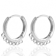 M&eacute;tal TQ laiton boucles d'oreilles cr&eacute;oles Argent&eacute;