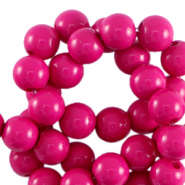 Perles acryliques 6 mm brillant Rose fuchsia