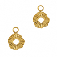 Breloques en acier Inox 8mm Dor&eacute;