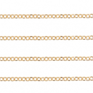 Apprêts en métal DQ chaîne maille jaseron forçat 5mm Doré (sans nickel)