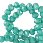 Perles &agrave; facettes 6x4mm disque Heishi Vert Erin-pearl shine coating