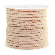 Fil macramé tressé 2mm Doré-rose clair