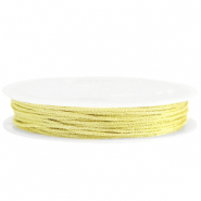 Fil macramé tressé 1mm Jaune doré métallique