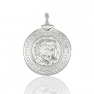 Breloques en m&eacute;tal DQ Alexandre le Grand Argent&eacute; antique (sans nickel)