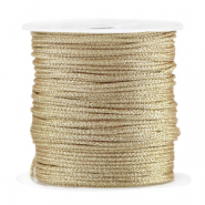Fil macram&eacute; tress&eacute; 1mm Champagne m&eacute;tallique