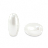 Imitations perles d&rsquo;eau douce "grain de riz" Blanc