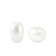 Imitations perles d&rsquo;eau douce "grain de riz" Blanc