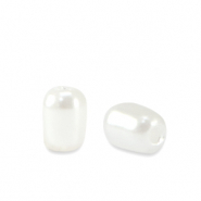 Imitations perles d&rsquo;eau douce "grain de riz" Blanc