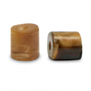 Pierres naturelles Oeil de tigre disc 4x4mm Marron doré