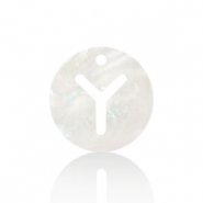 Pendentifs coquillage specials lettre Y Blanc (couleur naturelle)
