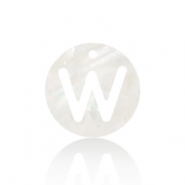 Pendentifs coquillage specials lettre W Blanc (couleur naturelle)