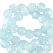 Perles Polaris rond 6mm Mosso Bleu arctique
