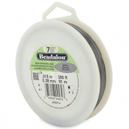 Beadalon stringing wire 7 strand 0.38mm Acier inox clair