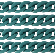 Chaîne acrylique 29mm mat Bleu pétrole