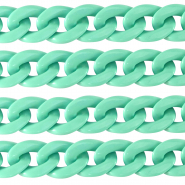 Chaîne acrylique 29mm brillante Vert turquoise