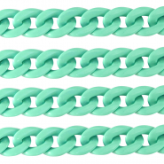 Chaîne acrylique 22mm brillante Vert turquoise