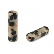 Pierres naturelles perles Dalmatien tube Greige