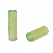 Pierres naturelles perles Agate tube Vert