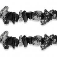 Perles Chips Obsidienne Noir-anthracite marbre