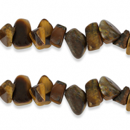 Perles Chips Œil de tigre Marron doré