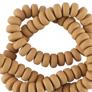 Perles en polym&egrave;re rondelles 7mm Marron