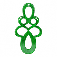 Pendentifs en r&eacute;sine baroque Vert &eacute;meraude