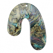 Pendentifs en r&eacute;sine organique Multicolore marbr&eacute;