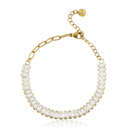 Bracelets en acier Inox Doré-cristal