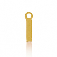 Breloques en acier Inox alphabet lettre I Dor&eacute;