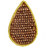 Pendentifs au crochet avec perles à facettes goutte Cuivre