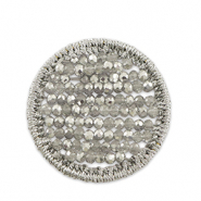 Pendentifs au crochet avec perles à facettes 35mm Gris