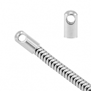 Apprêts en acier Inox embout pour chaîne maille jaseron serpentine Ø3.4mm Argenté