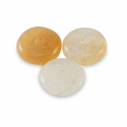 Pierres naturelles Quartz rondelles 6mm Jaune
