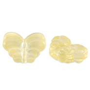 Perles en verre papillon Jaune
