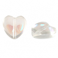 Perles en verre coeur Cristal AB