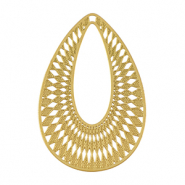 Breloques en acier Inox bohèmes goutte Doré