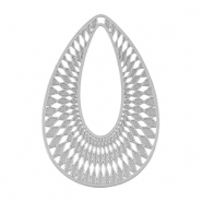 Breloques en acier Inox bohèmes goutte Argenté