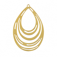 Breloques en acier Inox bohèmes goutte Doré