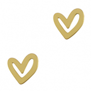 Breloques en acier Inox coeur Doré