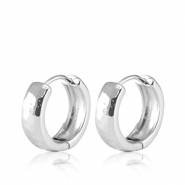 M&eacute;tal TQ laiton boucles d'oreilles Argent&eacute;