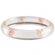 Bracelets tendance avec fleurs séchées Rose clair